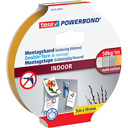 tesa Powerband Adhésif de montage INDOOR, 19 mm x 5 m ()