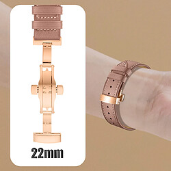 Avizar Bracelet pour Galaxy Watch 5 / 5 Pro / 4 Cuir Boucle Papillon rose poudré pas cher