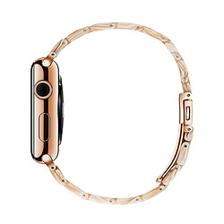 Wewoo Bracelet de montre en résine Simple Fashion pour Apple Watch séries 5 et 4 40 mm et séries 3 et 2 et 1 38 mm blanc soie pas cher