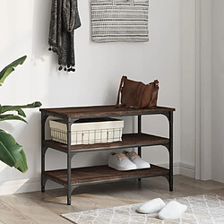 Avis Maison Chic Banc à chaussures | Meuble de rangement à chaussures Meuble d'Entrée chêne marron 70x38,5x49 cm bois d'ingénierie -MN84659