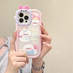 GUPBOO Étui pour iPhone13 Blush blush chiot dessin animé téléphone mobile cas créatif anti-chute femelle