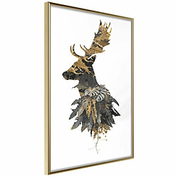 Paris Prix Affiche Murale Encadrée King of the Forest 20 x 30 cm Or