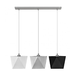 Helam Suspension Adamant Tissu,Fer blanc,noir,gris 3 ampoules 100cm