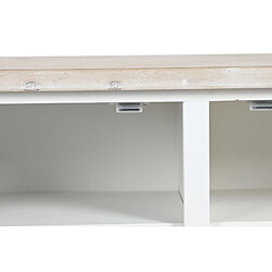 Pegane Meuble TV en bois de sapin et MDF coloris blanc - Longueur 120 x Profondeur 40 x hauteur 45 cm