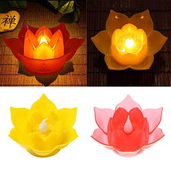 Acheter Eau flottante de lampe de lotus de LED souhaitant la bougie artificielle rouge