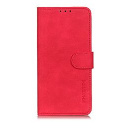 Wewoo Housse Coque Pour Xiaomi Redmi K30 KHAZNEH Texture rétro PU + TPU en cuir à rabat horizontal avec support et fentes cartes et portefeuille rouge