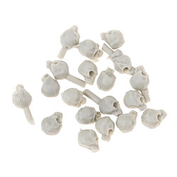 40pcs Mini Statues Crâne Squelette 5mm - Jeu de Guerre - Miniature en Résine Non Peint