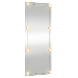 Maison Chic Miroir mural avec lumières LED | Miroir Décoration pour Maison Salle de Bain 40x100 cm verre rectangulaire -GKD23569 pas cher