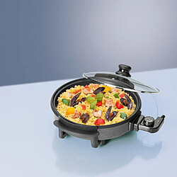 Casserole à pizza électrique spéciale couvercle en verre diamètre 32 cm, 1500, Noir, Clatronic, PP 3401