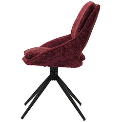 Acheter Mendler Lot de 2 chaises de salle à manger HWC-N73, chaise de cuisine, pivotante Auto-Return, tissu/textile chenille (490g/m²) Oeko-Tex ~ bordeaux