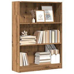 vidaXL Bibliothèque chêne artisanal 80x24x109 cm bois d'ingénierie