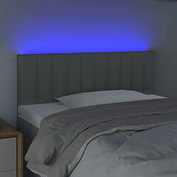 Avis Maison Chic Tête de lit moderne à LED lumineuse pour chambre - Décoration de lit Gris clair 80x5x78/88 cm Tissu -MN62509