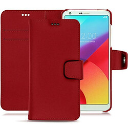 Housse cuir LG G6 - Rabat portefeuille - Rouge PU ( Pantone #d50032 ) - NOREVE