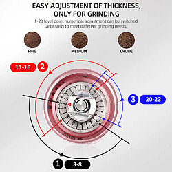 Avis Universal Broyeur à café manuel broyeur à main portable broyeur de haute qualité broyeur avec double roulement positionnement cafetière tasse