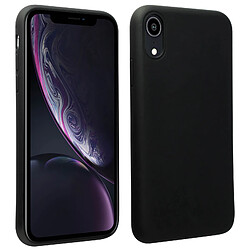 Avizar Coque iPhone XR Silicone Semi-rigide Mat Finition Soft Touch noir