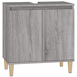 vidaXL Meuble d'évier sonoma gris 58x33x60 cm bois d'ingénierie