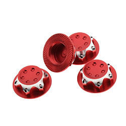 Ecrous Anti-poussière De Moyeu De Roue En Aluminium De 17mm Pour 1/8 De Voiture De Monstre RC Rouge pas cher