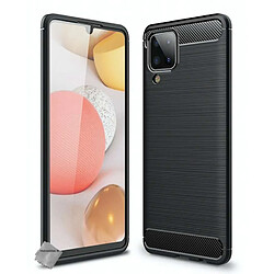 Htdmobiles Coque silicone gel carbone pour Samsung Galaxy A12 / M12 + film ecran - NOIR