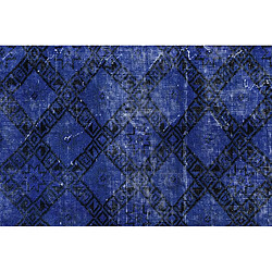 Vidal Tapis de laine 221x124 Bleu Ultra Vintage