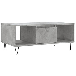 Maison Chic Table basse,Table Console Table d'appoint, Table pour salon Gris béton 90x50x36,5 cm Bois d'ingénierie -MN25713