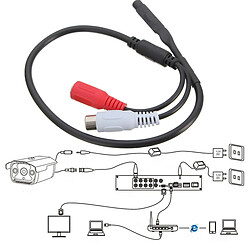 Universal Système de sécurité CCTV Caméra DVR cachée Capteur audio sensible Câble microphone