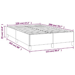 vidaXL Cadre de lit sans matelas blanc 120x200 cm similicuir pas cher