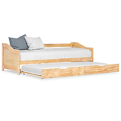 vidaXL Cadre de lit extensible sans matelas bois de pin 90x200 cm