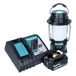 Makita DMR056RT1 Radio de chantier sans fil FM/DAB+ IP65 360° 18V avec lanterne + 1x Batterie 5,0Ah + Chargeur