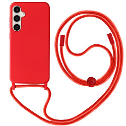 Avizar Coque Cordon Semi-Rigide pour Samsung Galaxy S23 FE Rouge pas cher