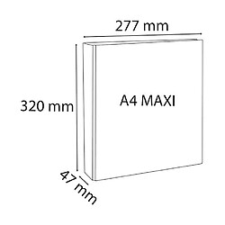 Exacompta Classeur PP personnalisable Kreacover - 2 anneaux en D 25mm - A4 maxi - Bleu - Lot de 10 pas cher