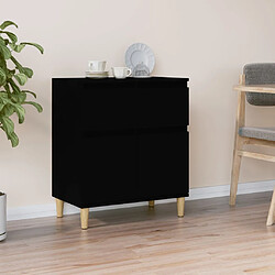 vidaXL Buffet Noir 60x35x70 cm Bois d'ingénierie