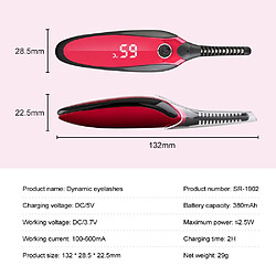 Avis Universal Clips à cils électriques USB rechargeables Chauffage électrique des cils Repassage électrique à long terme Clips à cils | Appareil de beauté pour la maison (rouge)