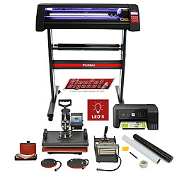 Monstershop Plotter de Découpe & Presse à Chaud 5 en 1 avec Kit de Découpe, Logiciel SignCut Pro