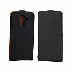 Wewoo Housse Coque Etui en cuir de type TPU à rabat vertical Business Style pour Samsung Galaxy A6 Plus (2018), avec fente pour carte (Noir) (Noir)