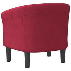 Acheter vidaXL Chaise cabriolet rouge bordeaux velours