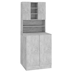 Maison Chic Meuble rangement de salle de bain | Meuble pour machine à laver | Armoire murale de bain Gris béton -GKD28992