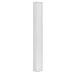 Helloshop26 Tour armoire étagère CD / DVD rangement stockage 175 cm MDF blanc 03_0004500