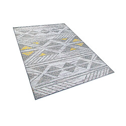 Beliani Tapis 200 x 140 cm gris et jaune KARGI