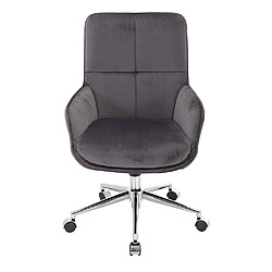 Acheter Mendler Chaise de bureau HWC-J64, chaise pivotante avec accoudoirs réglable en hauteur velours ~ gris foncé