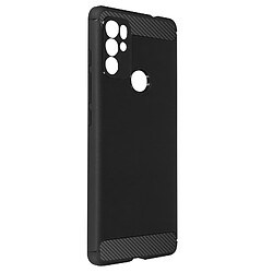 Avizar Coque Motorola Moto G60s Souple Coins Renforcés Carbone Effet Brossé Noir