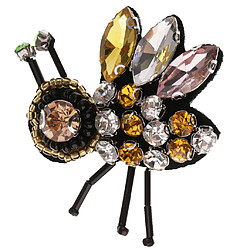 fer à coudre sur perles strass abeille patch couture vêtements appliques jaune pas cher