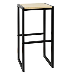 Ds Meubles Lot de 2 Tabourets 36x32x75cm – Noir.