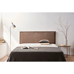 Tête de Lit Tapisée MODENA Aqualine - 115 x 55 cm - Chocolat - Moonia