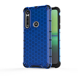 Wewoo Coque Pour Motorola Moto G8 Plus Shockproof Honeycomb PC + TPU Case Blue