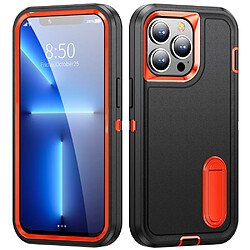 Coque en TPU avec béquille noir/orange pour votre iPhone 13 Pro 6.1 pouces