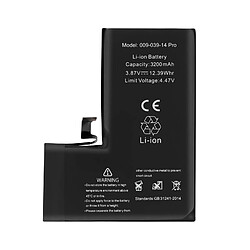 Avizar Clappio Batterie interne pour Apple iPhone 14 Pro 3200mAh Puce TI intégré Noir