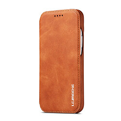 Wewoo Coque Pour iPhone 11Pro Max Hon Série Antique Etui en cuir avec fentes cartes & support & portefeuille Marron