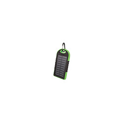 Setty Batterie de Secours Solaire 5 000mAh Anti-surcharge Vert