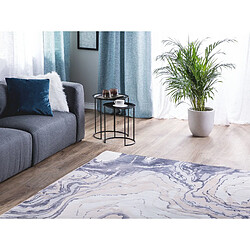 Avis Beliani Tapis beige et bleu 140 x 200 cm GEBZE