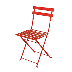 Avis Chaises de Terrasse en Acier Rouge - Lot de 2 - Bolero